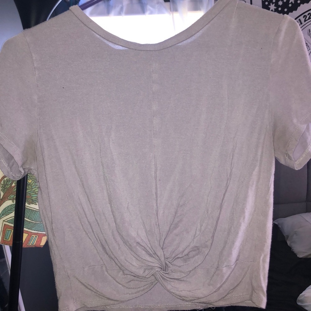 Purple crop top with knot